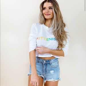 Kittenish cropped shirt